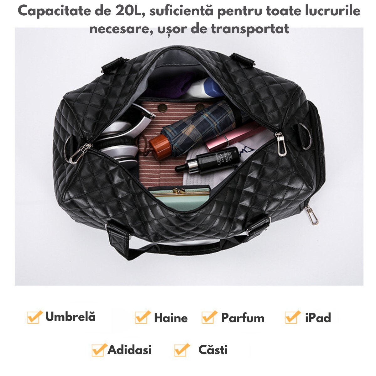 Geanta Smart Business, multifunctionala de Fitness, Sport si Calatorii, Capacitate mare 20L, impermeabila, cu compartiment pentru incaltaminte si buzunar umed-uscat,, ideala pentru sala, inot, yoga, voiaj si calatorii, 42x30x20 cm, Negru