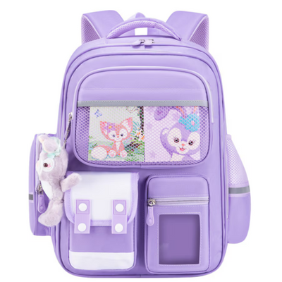 Ghiozdan Scoala, Ergonomic pentru copii - Ultra usor, Compartimente multiple, Rucsac VisionHub®, Antibacterian, Reflectorizant 360°, Capacitate Mare, Protectie Spate si Respirabil, Rezistent la apa, Activitati Zilnice, 42x30x20 cm, Mov