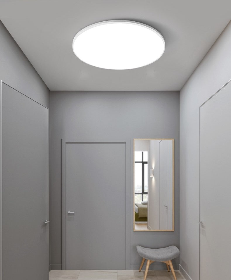 Plafoniera LED Moderna, VisionHub®, Clasa Enegetica A, Ultra subtire 2cm, Aplica pentru interior, in forma rotunda, tri-proof, 38W, 3 Temperaturi de lumina Calda 3000k/ Neutra 4000k/ Rece 6500k, Diametru 40cm, Baie, Dormitor, Bucatarie, Living, Alb