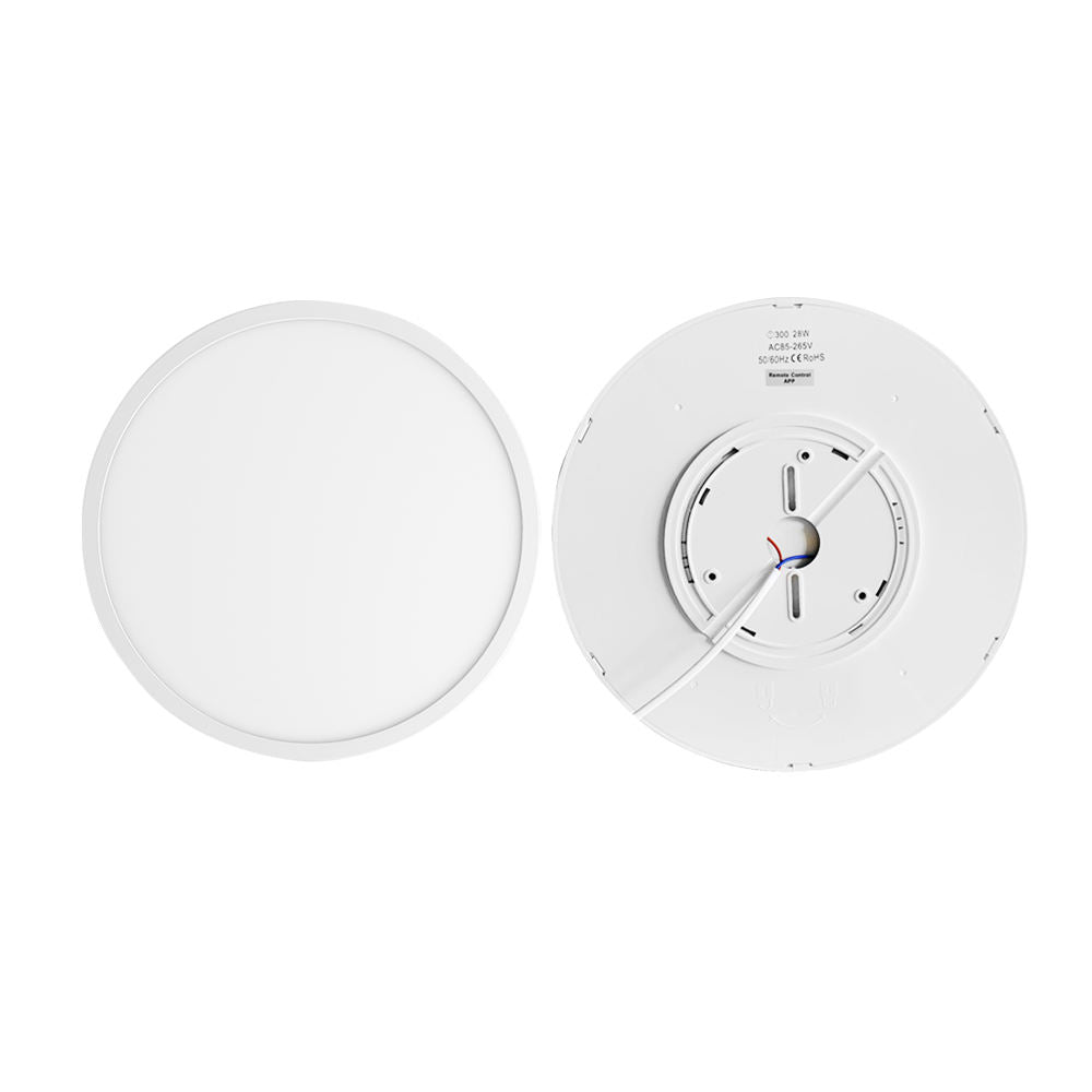 Plafoniera LED Moderna, VisionHub®, Clasa Enegetica A, Ultra subtire 2cm, Aplica pentru interior, in forma rotunda, tri-proof, 38W, 3 Temperaturi de lumina Calda 3000k/ Neutra 4000k/ Rece 6500k, Diametru 40cm, Baie, Dormitor, Bucatarie, Living, Alb