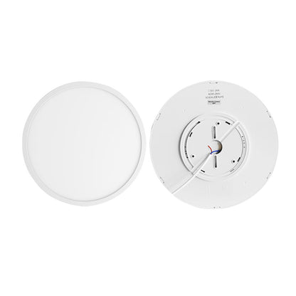 Plafoniera LED Moderna, VisionHub®, Clasa Enegetica A, Ultra subtire 2cm, Aplica pentru interior, in forma rotunda, tri-proof, 38W, 3 Temperaturi de lumina Calda 3000k/ Neutra 4000k/ Rece 6500k, Diametru 40cm, Baie, Dormitor, Bucatarie, Living, Alb