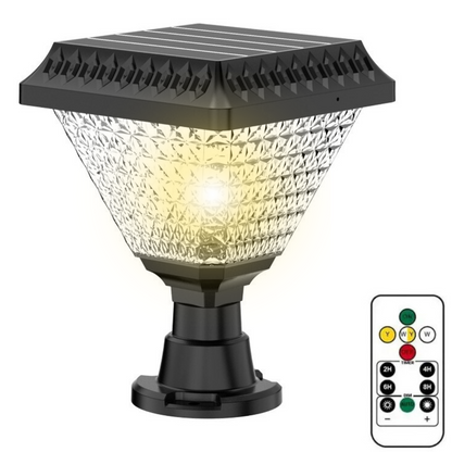 Lumina Solara de Gradina pentru Stalpi / Gard - LED cu 6 culori RGB si 3 moduri de iluminare Neutru/Cald/Rece, Rezistenta la Apa si Intemperii IP65, Panou Fotovoltaic de Inalta Eficienta, Iluminare Automata, Baterie 1800mAh, Ideala pentru Exterior