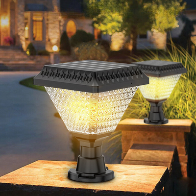 Lumina Solara de Gradina pentru Stalpi / Gard - LED cu 6 culori RGB si 3 moduri de iluminare Neutru/Cald/Rece, Rezistenta la Apa si Intemperii IP65, Panou Fotovoltaic de Inalta Eficienta, Iluminare Automata, Baterie 1800mAh, Ideala pentru Exterior