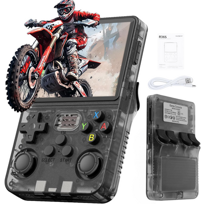 Consola Gaming portabila cu 15.000+ Jocuri Clasice, VisionHub®, Ecran HD 3.5'', 128GB Stocare, Joystick-uri 3D, Multiplayer Wireless, Iesire Video/Audio, Design Compact si Performanta Maxima, Negru