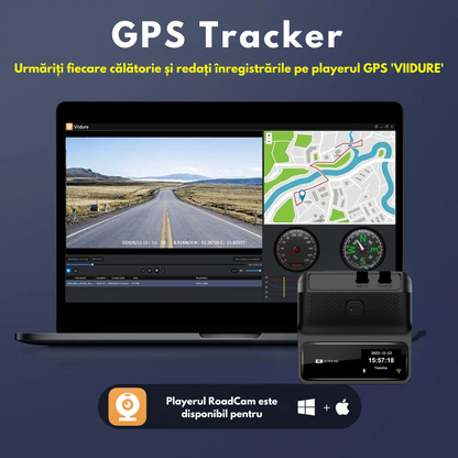 Camera Auto Dubla de bord 4k – 2160p Full HD, VisionHub®, WIFI + GPS, Monitorizare PARCARE 24h, G-Senzor, Aplicatie Telefon, Night Vision, Inregistrare in bucla, Unghi Larg 170°, Ecran IPS 1, 47 Inch, DVR cu Camera Fata 4k + Spate 1080p, Card 32Gb, Negru