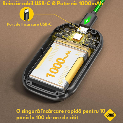 Lampa Pentru Citit Carte, Reader Buddy cu 3 capete Reglabile pentru Lectura, 27 x LED Super Bright, 3 Culori, Rece, Cald, Neutru, 5 Nivele Intensitate, 100 De Ore, Acumulator 1000 mAh, Reincarcabila, Temporizator, Negru