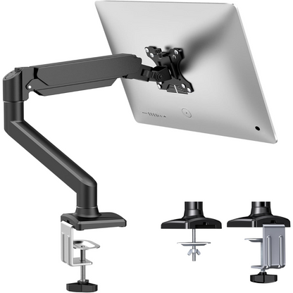 Monitor Stand for Desk, Multifunctional with Adjustable Arm, Included Mounting Bracket, Compatible with 13"-32" Screens, Up to 9kg, Cable Organizer, VESA 100x100/75x75, Clamp/Screw Mounting on Desk, Elegant and Modern Design, Black