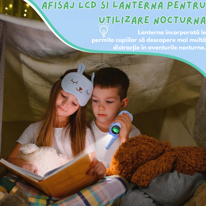 Set 2 statii Walkie Talkie pentru copii, cu Raza Lunga de Actiune, functia Vox, Varsta Recomandata +3 ani, Sunet clar, Statie radio VisionHub® pentru camping, drumetii, excursii, Roz