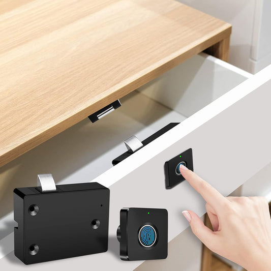 Incuietoare inteligenta fara cheie cu amprenta digitala, VisionHub®, pentru vestiare, dulapuri, sertar, mobilier, reincarcabila prin USB, Impermeabila