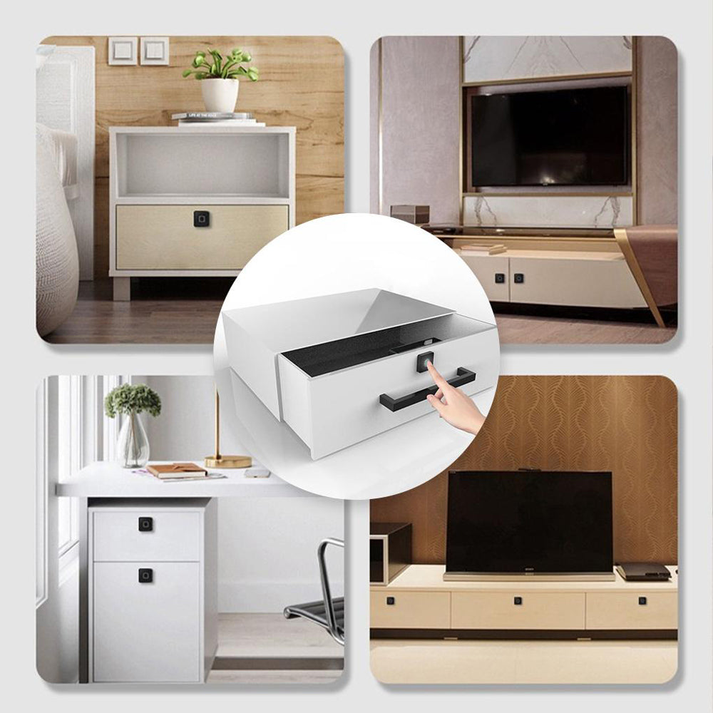 Incuietoare inteligenta fara cheie cu amprenta digitala, VisionHub®, pentru vestiare, dulapuri, sertar, mobilier, reincarcabila prin USB, Impermeabila