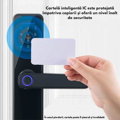 Incuietoare Inteligenta wireless, Yala cu Aplicatie Tuya, VisionHub®, Control de la Distanta, WiFi, 5 moduri de Acces, Cod PIN, Amprenta, 2 Chei, 2 Cartele, Broasca inclusa