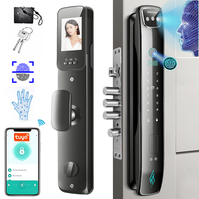 Yala inteligenta Smart cu recunoastere Faciala, Incuietoare wireless VisionHub® cu Camera Video, Deschidere cu Amprenta, Card, Parola, Cheie, Aplicatie compatibila Android si IOS, Control de la Distanta, Multiple moduri de acces, Broasca inclusa