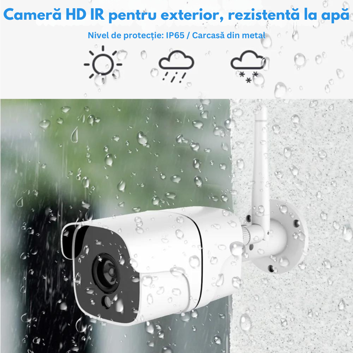 Camera Supraveghere Wireless Exterior / Interior, 5MP, VisionHub®, Conectare Telefon, WIFI, 1080P FullHD, Tuya, Comunicare bidirectionala, alarma, Senzor miscare, Night vision & Infrarosu, Rezistenta la apa, Carcasa din metal