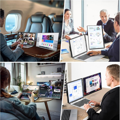 Portable Extendable Monitor Qova® 15.6", FHD IPS Display for 13"-17.3" Laptops, Ultra-Slim Design, 1080p, USB-C/HDMI, External Screen for Laptop, Gaming, Office, Travel, Compatible with Windows/Mac/Linux/Switch/PS5, Plug & Play