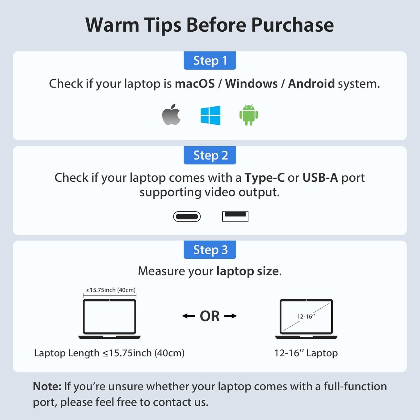 Extendable and Portable Laptop Monitor, 14-Inch FHD 1080P IPS Display, 360° Foldable, Dual Portable Extended Monitor Compatible with iOS, Android, Windows, and Mac, with USB-C and Mini HDMI Ports, Portable and Multifunctional Design, Plug & Play Extender