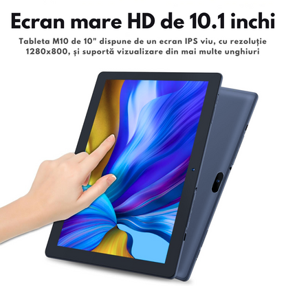 Tableta 10 Inchi VisionHub® Tronpad - Android 13, Performanta Rapida, Ecran HD IPS, Android 13, 64GB Stocare, 4GB RAM, Baterie 6000mAh, Camera Duala, USB-C, GPS, Wi-Fi