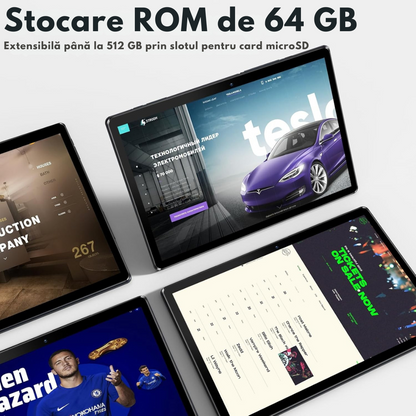 Tableta 10 Inchi VisionHub® Tronpad - Android 13, Performanta Rapida, Ecran HD IPS, Android 13, 64GB Stocare, 4GB RAM, Baterie 6000mAh, Camera Duala, USB-C, GPS, Wi-Fi