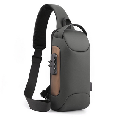 Geanta de Umar sau de Mana pentru Barbati, Borseta Crossbody – Multifunctionala, Sistem Anti-Furt, Compartimente Multiple, Impermeabila, Design Ergonomic cu Port USB Extern, Ideala pentru Calatorii si Utilizare Zilnica, 33x17x9 cm, Neagra