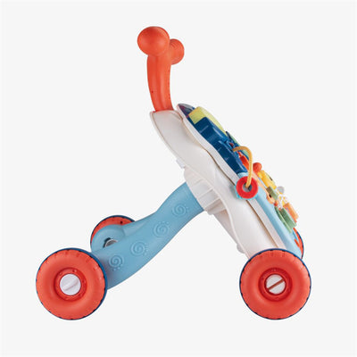 Antemergator Multifunctional, cu panou Educational si Telecomanda cu melodii, Masuta interactiva detasabila, 2 in 1 cu Sunete si Lumini, Albastru