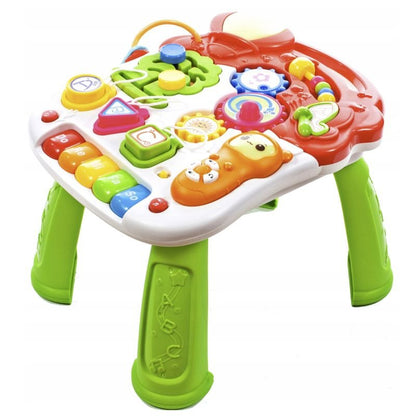 Antemergator Multifunctional 2 in 1, cu Centru de Activitati Educational si Telecomanda cu melodii, Masuta interactiva detasabila, Multiple Moduri de joaca, cu Sunete si Lumini, Multicolor