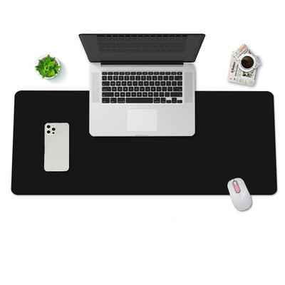 MousePad mare, din Piele PU pentru protectie birou, VisionHub®, Suprafata moale, Impermeabil, Baza Anti-Alunecare, 80x40cm, Negru