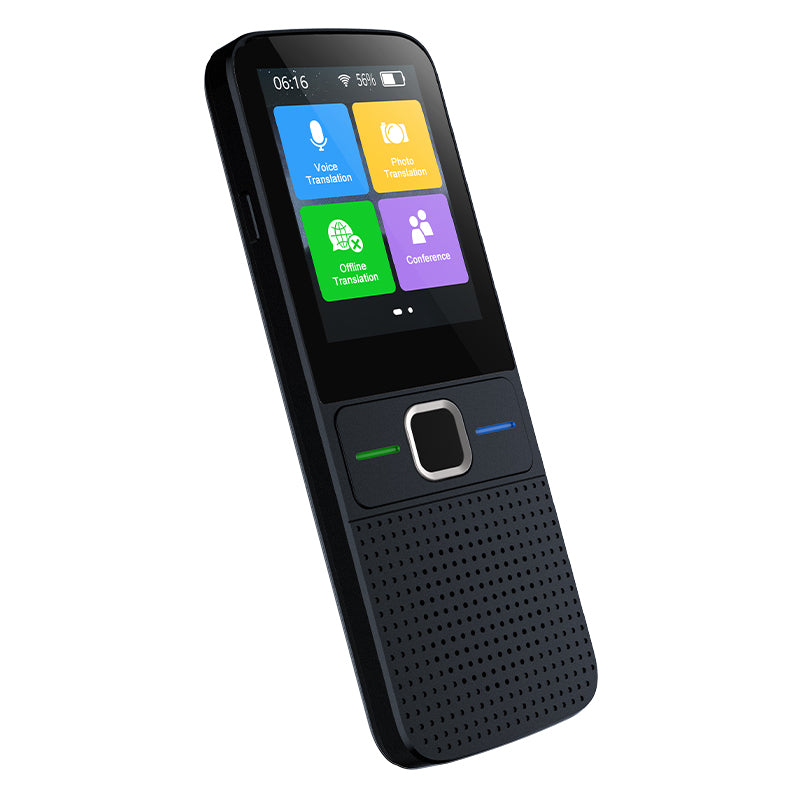 Translator inteligent Vocal Digital Bidirectional cu peste 137 Limbi Online si Offline, VisionHub®, Traducator in timp real, voce, text, fotografii, Wi-fi, ecran tactil de 2,4 inchi, 8Gb, Negru