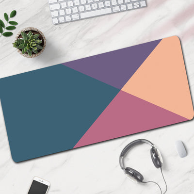 MousePad mare XXL, VisionHub®, Margini cusute, Suprafata moale, Baza Anti-Alunecare Cauciucata, Impermeabil pentru protectie birou, 900x400x4mm, Albastru Vernil