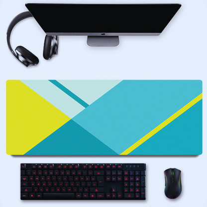 MousePad mare, VisionHub®, Margini cusute, Suprafata moale, Baza Anti-Alunecare Cauciucata, Impermeabil pentru protectie birou, 800x300x4mm, Albastru