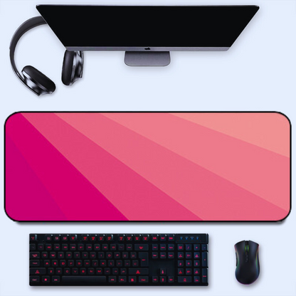 MousePad mare, VisionHub®, Margini cusute, Suprafata moale, Baza Anti-Alunecare Cauciucata, Impermeabil pentru protectie birou, 800x300x4mm, Roz