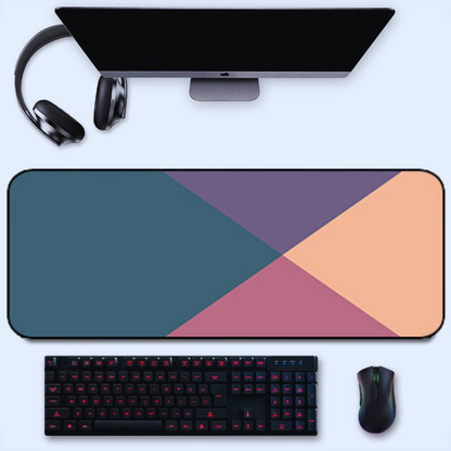 MousePad mare, VisionHub®, Margini cusute, Suprafata moale, Baza Anti-Alunecare Cauciucata, Impermeabil pentru protectie birou, 800x300x4mm, Albastru Vernil