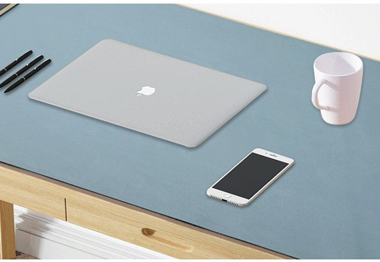 MousePad mare XXL, din Piele PU pentru protectie birou, VisionHub®, Suprafata moale, Impermeabil, Baza Anti-Alunecare, 120x60cm, Albastru
