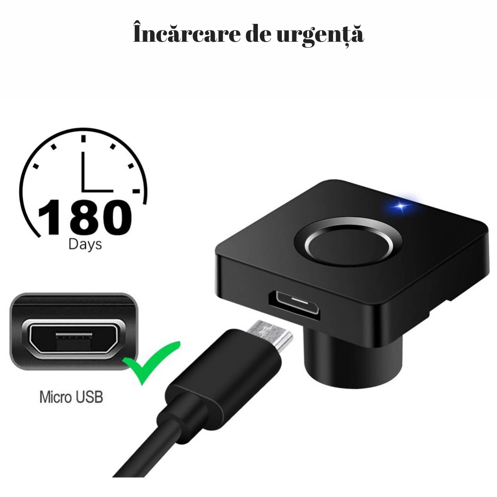Incuietoare inteligenta fara cheie cu amprenta digitala, VisionHub®, pentru vestiare, dulapuri, sertar, mobilier, reincarcabila prin USB, Impermeabila