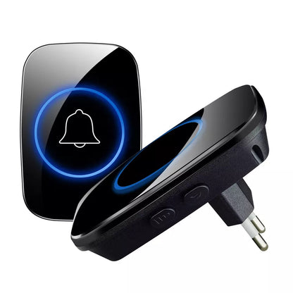 Sonerie Wireless cu Buton impermeabil, VisionHub®, Rezistenta la apa, Volum reglabil cu 5 Trepte, semnalizare cu LED, fara Fir, Raza mare de actiune, Negru