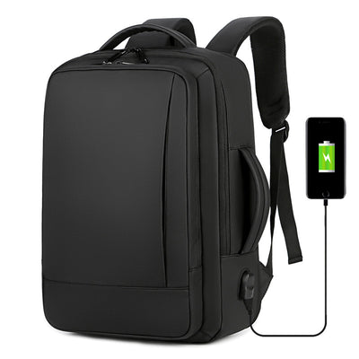 Rucsac multifunctional, Rezistent la apa, respirabil si spatios, cu Port de incarcare USB, smart casual pentru Business/ Calatorii si Laptop 15,6 inchi, VisionHub, 44cm X 32cm, Negru