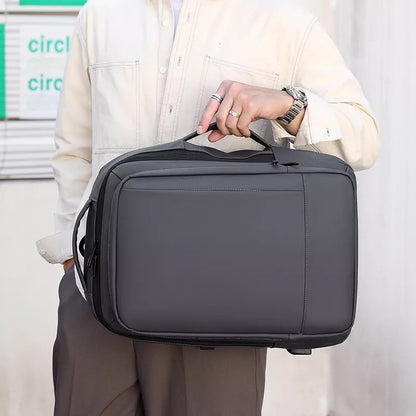 Rucsac multifunctional, Rezistent la apa, respirabil si spatios, cu Port de incarcare USB, smart casual pentru Business/ Calatorii si Laptop 15,6 inchi, VisionHub, 44cm X 32cm, Gri