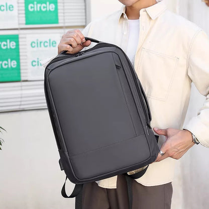 Rucsac multifunctional, Rezistent la apa, respirabil si spatios, cu Port de incarcare USB, smart casual pentru Business/ Calatorii si Laptop 15,6 inchi, VisionHub, 44cm X 32cm, Gri