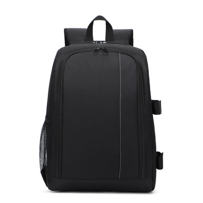 Rucsac camera Foto, VisionHub®, Pentru Camere Profesionale DSLR - Mirrorless, Camera Sport, Drona, Suport Trepied, obiective si accesorii, Laptop, Husa impermeabila, 30cm x 45cm, Negru Verde