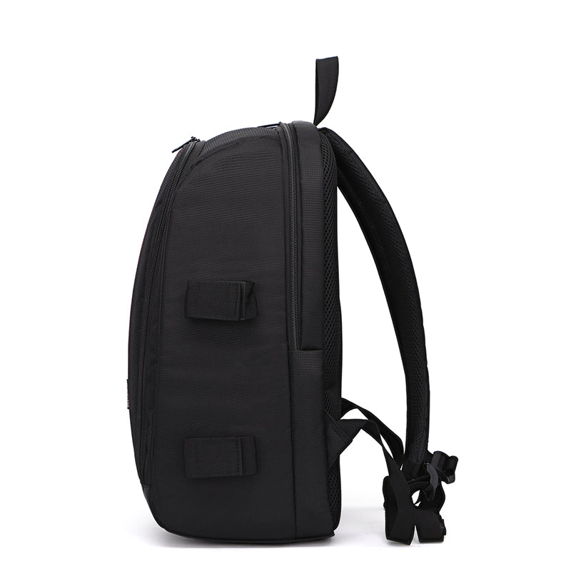 Rucsac camera Foto, VisionHub®, Geanta pentru Camere Profesionale DSLR - Mirrorless, Camera Sport, Drona, Suport Trepied, obiective si accesorii, Laptop, Husa impermeabila, 30cm x 45cm, Negru Rosu