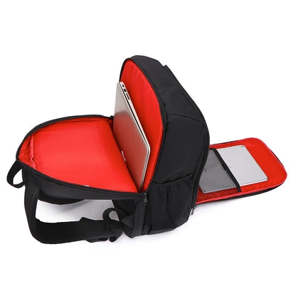 Rucsac camera Foto, VisionHub®, Geanta pentru Camere Profesionale DSLR - Mirrorless, Camera Sport, Drona, Suport Trepied, obiective si accesorii, Laptop, Husa impermeabila, 30cm x 45cm, Negru Rosu