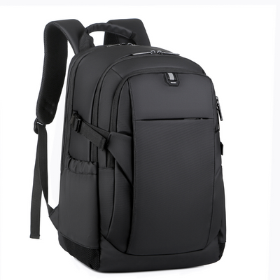Rucsac multifunctional, Rezistent la apa, cu Port de incarcare USB, smart casual pentru Business/ Calatorii si Laptop 15,6 inchi, VisionHub, 30cm X 45cm, Negru