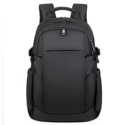 Rucsac multifunctional, Rezistent la apa, cu Port de incarcare USB, smart casual pentru Business/ Calatorii si Laptop 15,6 inchi, VisionHub, 30cm X 45cm, Negru