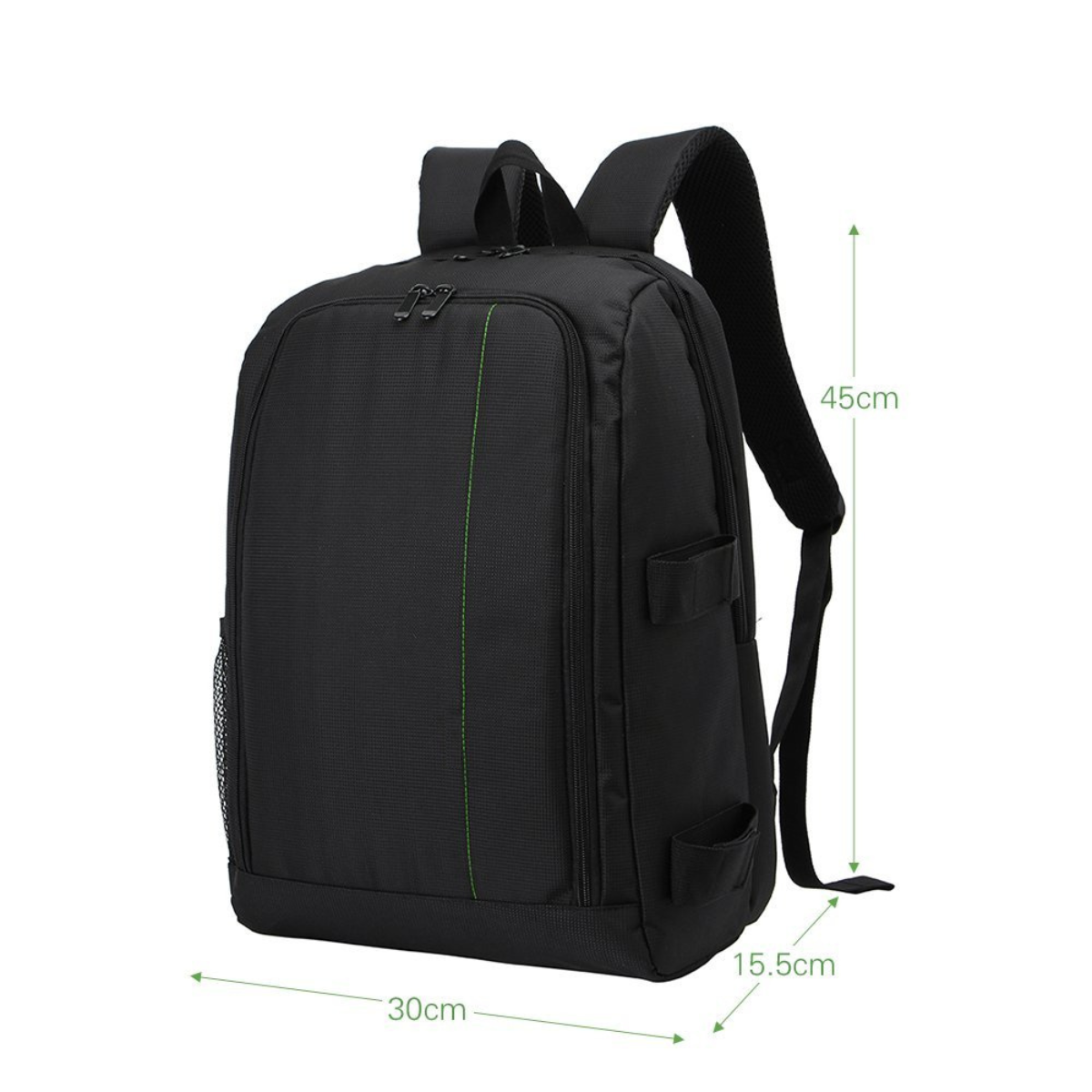 Rucsac camera Foto, VisionHub®, Pentru Camere Profesionale DSLR - Mirrorless, Camera Sport, Drona, Suport Trepied, obiective si accesorii, Laptop, Husa impermeabila, 30cm x 45cm, Negru Verde