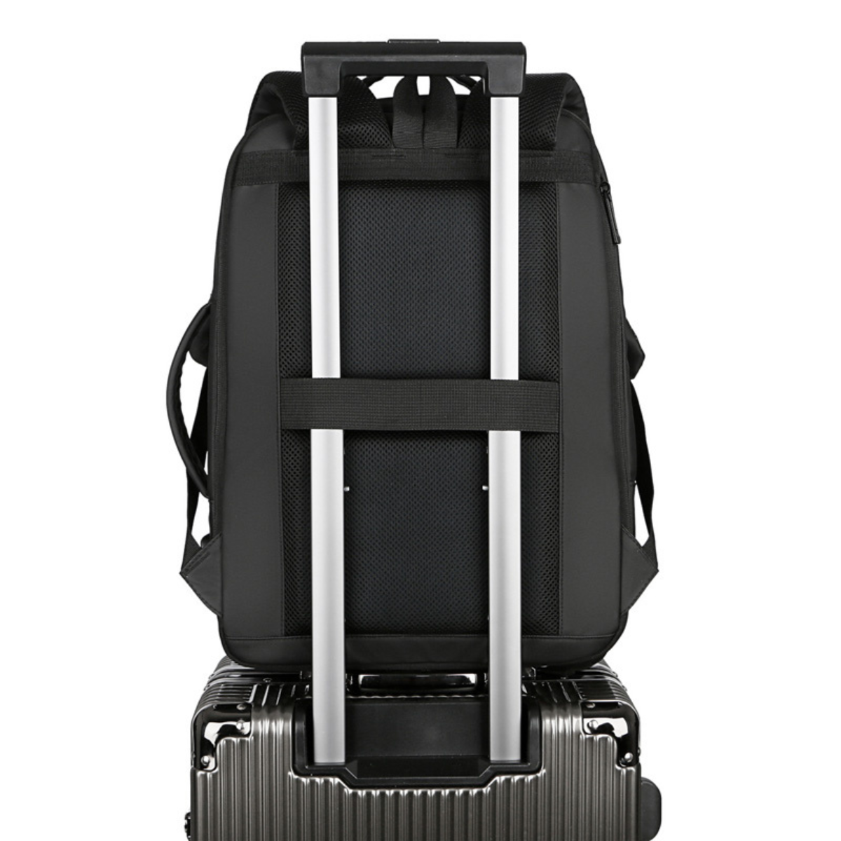 Rucsac multifunctional, Rezistent la apa, respirabil si spatios, cu Port de incarcare USB, smart casual pentru Business/ Calatorii si Laptop 15,6 inchi, VisionHub, 44cm X 32cm, Negru