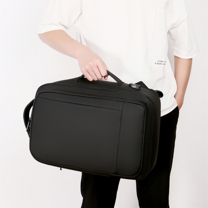 Rucsac multifunctional, Rezistent la apa, respirabil si spatios, cu Port de incarcare USB, smart casual pentru Business/ Calatorii si Laptop 15,6 inchi, VisionHub, 44cm X 32cm, Negru