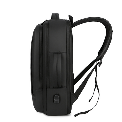 Rucsac multifunctional, Rezistent la apa, respirabil si spatios, cu Port de incarcare USB, smart casual pentru Business/ Calatorii si Laptop 15,6 inchi, VisionHub, 44cm X 32cm, Negru