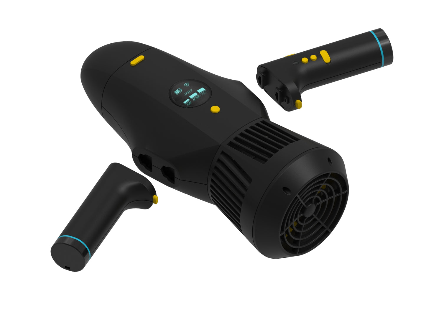 Scuter subacvatic VisionHub®, SEASCOOTER Stermay M1, Suport camera de actiune, Manere detasabile, cu suport pentru Paddleboard/ placi de surf SUP, pentru piscina, scufundari si snorkeling