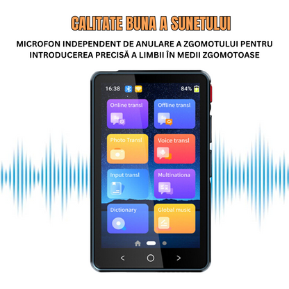 Traducator intelligent bidirectional in timp real, Traducere vocala instantanee online in 135 de limbi, translator cu WIFI sau hotspot VisionHub®, ecran tactil HD de 4, 0 inchi, traducere offline, a fotografiilor, 8Gb