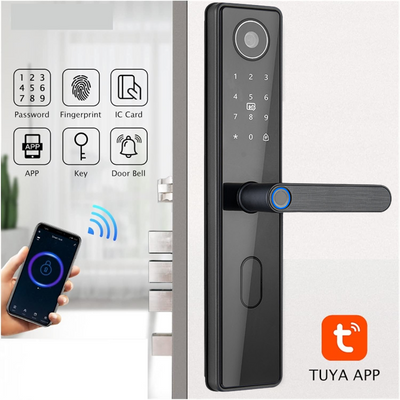 Yala inteligenta Wireless Premium VisionHub® cu camera video, control de la distanta WiFi, broasca inclusa, acces prin Aplicatie, Card, Amprenta, Parola, Cheie, alarma efractie, aplicatie telefon Android si IOS