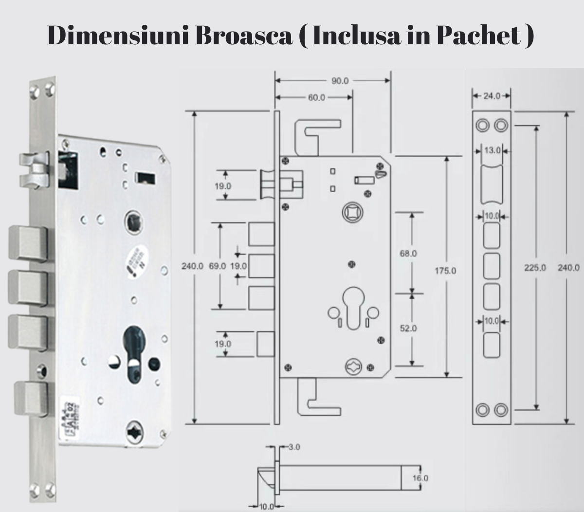 Yala inteligenta Wireless Premium VisionHub® cu camera video, control de la distanta WiFi, broasca inclusa, acces prin Aplicatie, Card, Amprenta, Parola, Cheie, alarma efractie, aplicatie telefon Android si IOS