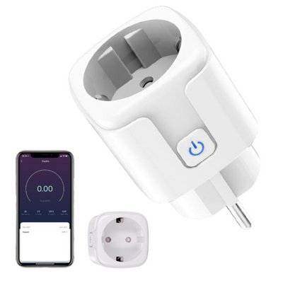 Priza inteligenta Wifi, VisionHub®, monitorizare consum energie, Timer, control aplicatie smart, Protectie incarcare, compatibila Alexa, Tuya si Google Assistant, Alba